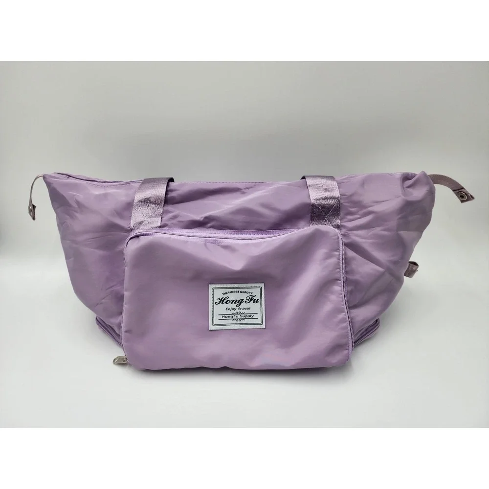 Hong Fu Expandable Gym/Duffle Bag | Large Capacity Purple Overnight Bag 2 bags‎